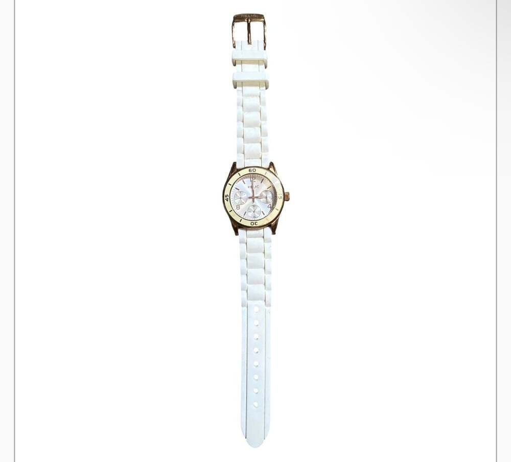 Relic ZR15645 Women's Chronograph Watch with White Silicone Band